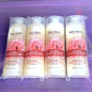 Live Clean Bali Oil Nourishing Body Wash 17oz Lot of 4 SLS Paraben Free Vegan